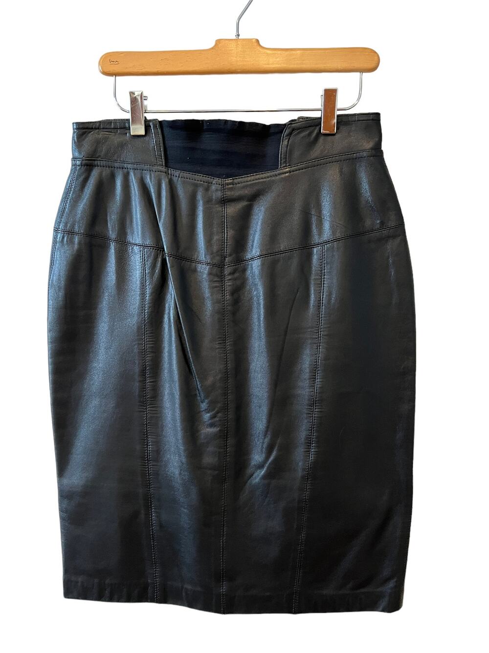 Vintage Melinda Fletcher Leather high waisted skirt